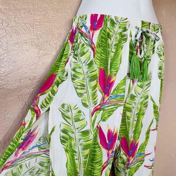 TiNiBiKiNi Swimwear HAREM Bird of Paradise Beach RESORT PANTS Size Large NWT - Picture 4 of 10